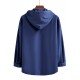 Men's Casual Hooded Shirt - Polyester, Button-Up, Solid Color, Perfect for Spring/Fall, PLUS SIZE Men's Casual Hooded Shirt - Polyester, Button-Up, Solid Color, Perfect for Spring/Fall, PLUS SIZE