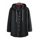 Men's Casual Hooded Shirt - Polyester, Button-Up, Solid Color, Perfect for Spring/Fall, PLUS SIZE Men's Casual Hooded Shirt - Polyester, Button-Up, Solid Color, Perfect for Spring/Fall, PLUS SIZE