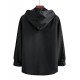 Men's Casual Hooded Shirt - Polyester, Button-Up, Solid Color, Perfect for Spring/Fall, PLUS SIZE Men's Casual Hooded Shirt - Polyester, Button-Up, Solid Color, Perfect for Spring/Fall, PLUS SIZE