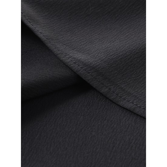 Men's Casual Hooded Shirt - Polyester, Button-Up, Solid Color, Perfect for Spring/Fall, PLUS SIZE Men's Casual Hooded Shirt - Polyester, Button-Up, Solid Color, Perfect for Spring/Fall, PLUS SIZE
