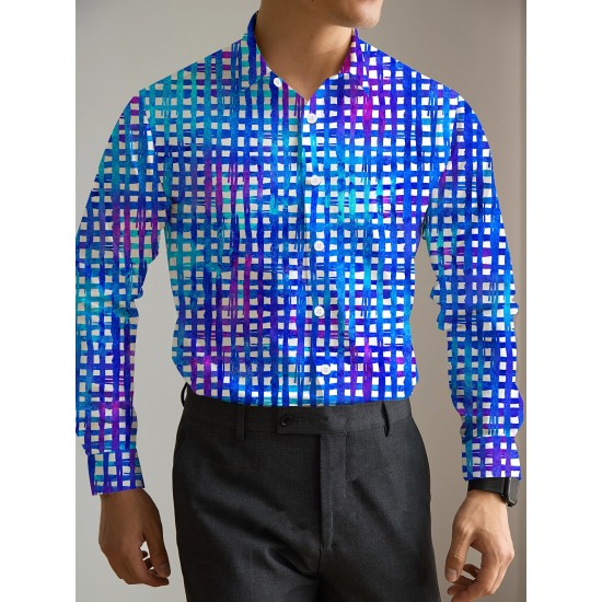 Men's Boho Chic Plus Size Floral Print Shirt - Polyester & Elastane Blend, Non-Stretch Fabric, Pockets, Perfect for Spring/Fall, PLUS SIZE Men's Boho Chic Plus Size Floral Print Shirt - Polyester & Elastane Blend, Non-Stretch Fabric, Pockets, Perfect for Spring/Fall, PLUS SIZE