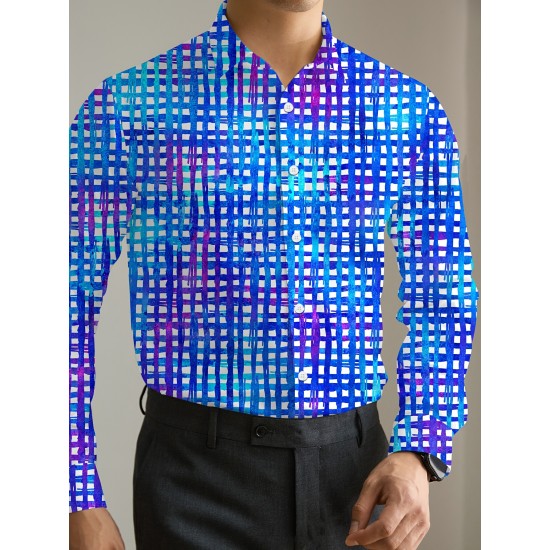 Men's Boho Chic Plus Size Floral Print Shirt - Polyester & Elastane Blend, Non-Stretch Fabric, Pockets, Perfect for Spring/Fall, PLUS SIZE Men's Boho Chic Plus Size Floral Print Shirt - Polyester & Elastane Blend, Non-Stretch Fabric, Pockets, Perfect for Spring/Fall, PLUS SIZE