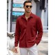 Men'S Long Sleeve Casual Button-Down Shirt - Solid Color, Non-Stretch Knit Fabric, Regular Fit, Wrinkle Free Polyester Shirt for Adult Men - Spring/Fall Basics with Button Details, Plus Size Men'S Long Sleeve Casual Button-Down Shirt - Solid Color, Non-Stretch Knit Fabric, Regular Fit, Wrinkle Free Polyester Shirt for Adult Men - Spring/Fall Basics with Button Details, Plus Size