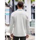 Men'S Long Sleeve Casual Button-Down Shirt - Solid Color, Non-Stretch Knit Fabric, Regular Fit, Wrinkle Free Polyester Shirt for Adult Men - Spring/Fall Basics with Button Details, Plus Size Men'S Long Sleeve Casual Button-Down Shirt - Solid Color, Non-Stretch Knit Fabric, Regular Fit, Wrinkle Free Polyester Shirt for Adult Men - Spring/Fall Basics with Button Details, Plus Size