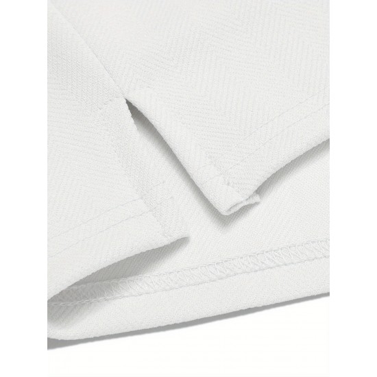 Men'S Long Sleeve Casual Button-Down Shirt - Solid Color, Non-Stretch Knit Fabric, Regular Fit, Wrinkle Free Polyester Shirt for Adult Men - Spring/Fall Basics with Button Details, Plus Size Men'S Long Sleeve Casual Button-Down Shirt - Solid Color, Non-Stretch Knit Fabric, Regular Fit, Wrinkle Free Polyester Shirt for Adult Men - Spring/Fall Basics with Button Details, Plus Size