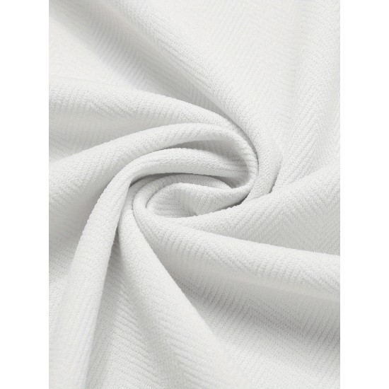 Men'S Long Sleeve Casual Button-Down Shirt - Solid Color, Non-Stretch Knit Fabric, Regular Fit, Wrinkle Free Polyester Shirt for Adult Men - Spring/Fall Basics with Button Details, Plus Size Men'S Long Sleeve Casual Button-Down Shirt - Solid Color, Non-Stretch Knit Fabric, Regular Fit, Wrinkle Free Polyester Shirt for Adult Men - Spring/Fall Basics with Button Details, Plus Size