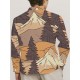 1pc Boho Style Men'S Plus Size Casual Button-Down Shirt with Pockets, Polyester Printed Fabric, Regular Fit, Non-Stretch, Spring/Autumn Collection 1pc Boho Style Men'S Plus Size Casual Button-Down Shirt with Pockets, Polyester Printed Fabric, Regular Fit, Non-Stretch, Spring/Autumn Collection