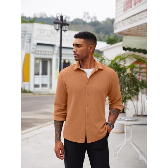 Men'S Overshirt Shacket Jacket Mens Textured Button Down Long Sleeve Shirts Fashion Jacket, Plus Size Men'S Overshirt Shacket Jacket Mens Textured Button Down Long Sleeve Shirts Fashion Jacket, Plus Size