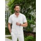 1pc Men'S Casual Knit Polo Shirt - Polyester Short Sleeve Lapel Collar, Slight Stretch Solid Color, Button Down Beach Top for Spring/Summer/Fall, Plus Size 1pc Men'S Casual Knit Polo Shirt - Polyester Short Sleeve Lapel Collar, Slight Stretch Solid Color, Button Down Beach Top for Spring/Summer/Fall, Plus Size