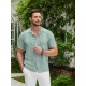1pc Men'S Casual Knit Polo Shirt - Polyester Short Sleeve Lapel Collar, Slight Stretch Solid Color, Button Down Beach Top for Spring/Summer/Fall, Plus Size 1pc Men'S Casual Knit Polo Shirt - Polyester Short Sleeve Lapel Collar, Slight Stretch Solid Color, Button Down Beach Top for Spring/Summer/Fall, Plus Size