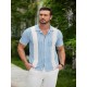 1pc Men'S Casual Knit Polo Shirt - Polyester Short Sleeve Lapel Collar, Slight Stretch Solid Color, Button Down Beach Top for Spring/Summer/Fall, Plus Size 1pc Men'S Casual Knit Polo Shirt - Polyester Short Sleeve Lapel Collar, Slight Stretch Solid Color, Button Down Beach Top for Spring/Summer/Fall, Plus Size