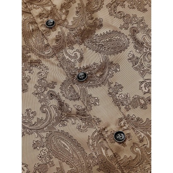 Men's Long Sleeve Paisley Button Down Shirts Floral Print Shirt For Wedding Party Prom Men's Long Sleeve Paisley Button Down Shirts Floral Print Shirt For Wedding Party Prom