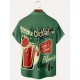Plus Size Mens Hawaiian Shirt - Classic Lapel, Vintage Cocktail Print, Short Sleeve, Button Down, Chest Pocket - Perfect for Tropical Vacations and Outdoor Adventures Plus Size Mens Hawaiian Shirt - Classic Lapel, Vintage Cocktail Print, Short Sleeve, Button Down, Chest Pocket - Perfect for Tropical Vacations and Outdoor Adventures