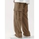 Men's Casual Cargo Pants with Drawstring Waist - Stretch Corduroy, Flap Pockets for Outdoor & Work Men's Casual Cargo Pants with Drawstring Waist - Stretch Corduroy, Flap Pockets for Outdoor & Work