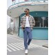 Men'S Cotton Blend Jogger Pants, Casual Drawstring Trousers, Skinny Fit, with Pockets, Slight Stretch, for All-Season Wear, Weekend Casual Style Men'S Cotton Blend Jogger Pants, Casual Drawstring Trousers, Skinny Fit, with Pockets, Slight Stretch, for All-Season Wear, Weekend Casual Style