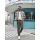 Men'S Cotton Blend Jogger Pants, Casual Drawstring Trousers, Skinny Fit, with Pockets, Slight Stretch, for All-Season Wear, Weekend Casual Style Men'S Cotton Blend Jogger Pants, Casual Drawstring Trousers, Skinny Fit, with Pockets, Slight Stretch, for All-Season Wear, Weekend Casual Style