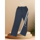 Men's Ice Silk Cool Quality Casual Pants With Elastic Waist, Trendy Versatile Striped Trousers Men's Ice Silk Cool Quality Casual Pants With Elastic Waist, Trendy Versatile Striped Trousers