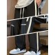 Men's Ice Silk Cool Quality Casual Pants With Elastic Waist, Trendy Versatile Striped Trousers Men's Ice Silk Cool Quality Casual Pants With Elastic Waist, Trendy Versatile Striped Trousers