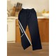 Men's Ice Silk Cool Quality Casual Pants With Elastic Waist, Trendy Versatile Striped Trousers Men's Ice Silk Cool Quality Casual Pants With Elastic Waist, Trendy Versatile Striped Trousers