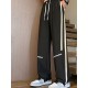 Men's Ice Silk Cool Quality Casual Pants With Elastic Waist, Trendy Versatile Striped Trousers Men's Ice Silk Cool Quality Casual Pants With Elastic Waist, Trendy Versatile Striped Trousers