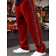 1pc Men'S Casual Wide-Leg Sweatpants with Geometric Plaid Panels, Elastic Waistband with Drawstrings, Pockets, Knit Polyester Fabric, Slight Stretch, All-Season Comfort Fit Trousers 1pc Men'S Casual Wide-Leg Sweatpants with Geometric Plaid Panels, Elastic Waistband with Drawstrings, Pockets, Knit Polyester Fabric, Slight Stretch, All-Season Comfort Fit Trousers