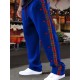1pc Men'S Casual Wide-Leg Sweatpants with Geometric Plaid Panels, Elastic Waistband with Drawstrings, Pockets, Knit Polyester Fabric, Slight Stretch, All-Season Comfort Fit Trousers 1pc Men'S Casual Wide-Leg Sweatpants with Geometric Plaid Panels, Elastic Waistband with Drawstrings, Pockets, Knit Polyester Fabric, Slight Stretch, All-Season Comfort Fit Trousers