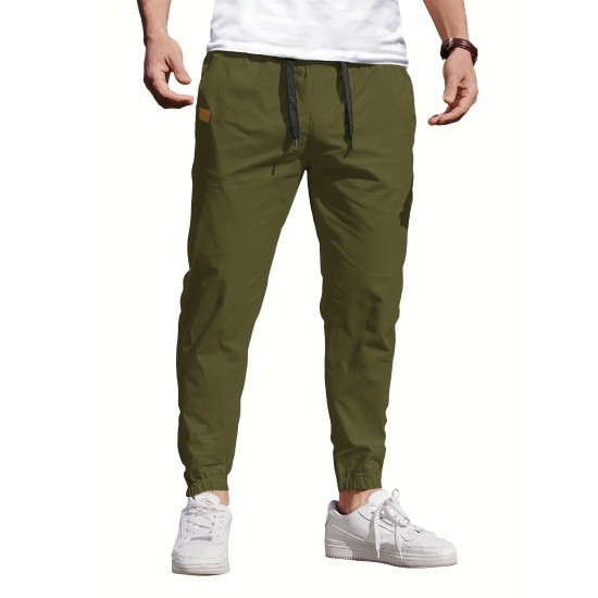 Mens Comfy Stretch Joggers - Elastic Drawstring Waist, Chino Cargo Pockets, Hiking Outdoor Track Sweatpants for Casual Daily Wear - Breathable, Soft, Quick-Drying Fabric Mens Comfy Stretch Joggers - Elastic Drawstring Waist, Chino Cargo Pockets, Hiking Outdoor Track Sweatpants for Casual Daily Wear - Breathable, Soft, Quick-Drying Fabric