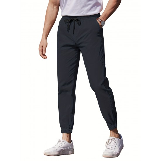 Mens Comfy Stretch Joggers - Elastic Drawstring Waist, Chino Cargo Pockets, Hiking Outdoor Track Sweatpants for Casual Daily Wear - Breathable, Soft, Quick-Drying Fabric Mens Comfy Stretch Joggers - Elastic Drawstring Waist, Chino Cargo Pockets, Hiking Outdoor Track Sweatpants for Casual Daily Wear - Breathable, Soft, Quick-Drying Fabric
