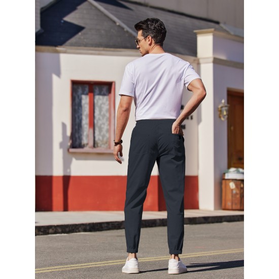 Mens Comfy Stretch Joggers - Elastic Drawstring Waist, Chino Cargo Pockets, Hiking Outdoor Track Sweatpants for Casual Daily Wear - Breathable, Soft, Quick-Drying Fabric Mens Comfy Stretch Joggers - Elastic Drawstring Waist, Chino Cargo Pockets, Hiking Outdoor Track Sweatpants for Casual Daily Wear - Breathable, Soft, Quick-Drying Fabric