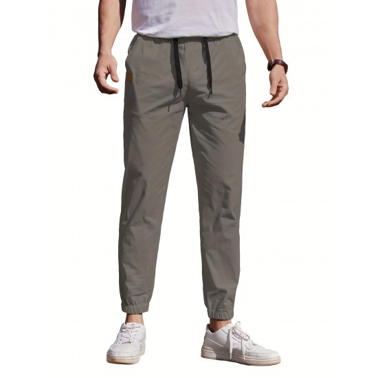 Mens Comfy Stretch Joggers - Elastic Drawstring Waist, Chino Cargo Pockets, Hiking Outdoor Track Sweatpants for Casual Daily Wear - Breathable, Soft, Quick-Drying Fabric Mens Comfy Stretch Joggers - Elastic Drawstring Waist, Chino Cargo Pockets, Hiking Outdoor Track Sweatpants for Casual Daily Wear - Breathable, Soft, Quick-Drying Fabric