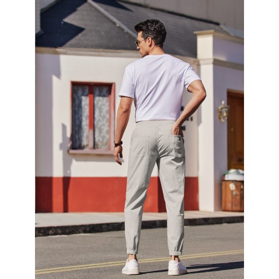 Mens Comfy Stretch Joggers - Elastic Drawstring Waist, Chino Cargo Pockets, Hiking Outdoor Track Sweatpants for Casual Daily Wear - Breathable, Soft, Quick-Drying Fabric Mens Comfy Stretch Joggers - Elastic Drawstring Waist, Chino Cargo Pockets, Hiking Outdoor Track Sweatpants for Casual Daily Wear - Breathable, Soft, Quick-Drying Fabric