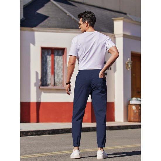 Mens Comfy Stretch Joggers - Elastic Drawstring Waist, Chino Cargo Pockets, Hiking Outdoor Track Sweatpants for Casual Daily Wear - Breathable, Soft, Quick-Drying Fabric Mens Comfy Stretch Joggers - Elastic Drawstring Waist, Chino Cargo Pockets, Hiking Outdoor Track Sweatpants for Casual Daily Wear - Breathable, Soft, Quick-Drying Fabric