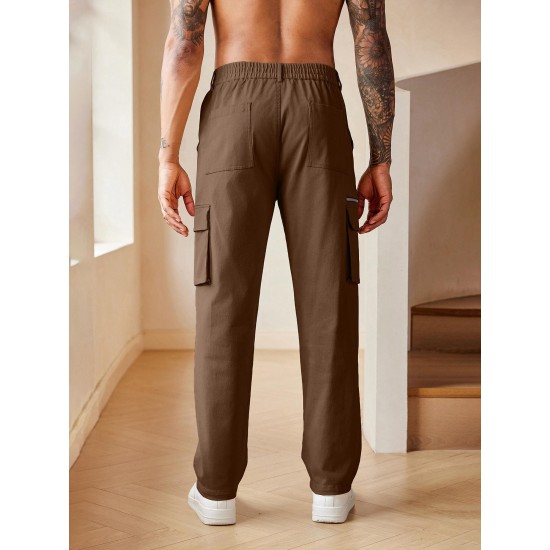 Men's Casual Cargo Pants Relaxed Fit Elastic Waist Work Pant Athletic Jogger Sweatpants with Multi Pockets Men's Casual Cargo Pants Relaxed Fit Elastic Waist Work Pant Athletic Jogger Sweatpants with Multi Pockets