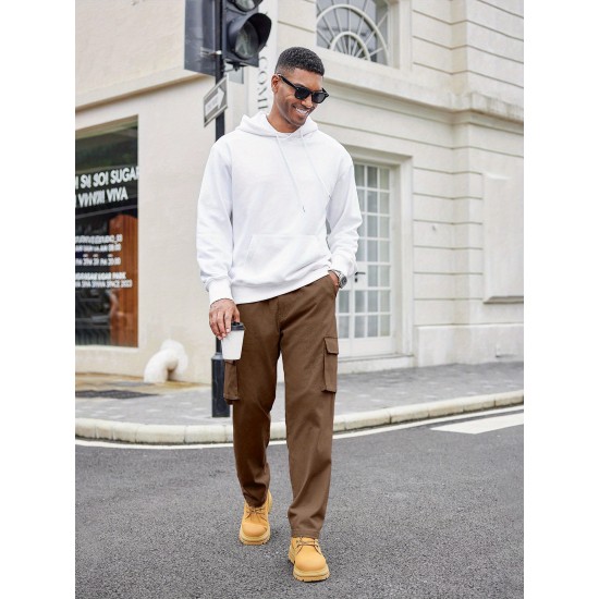 Men's Casual Cargo Pants Relaxed Fit Elastic Waist Work Pant Athletic Jogger Sweatpants with Multi Pockets Men's Casual Cargo Pants Relaxed Fit Elastic Waist Work Pant Athletic Jogger Sweatpants with Multi Pockets