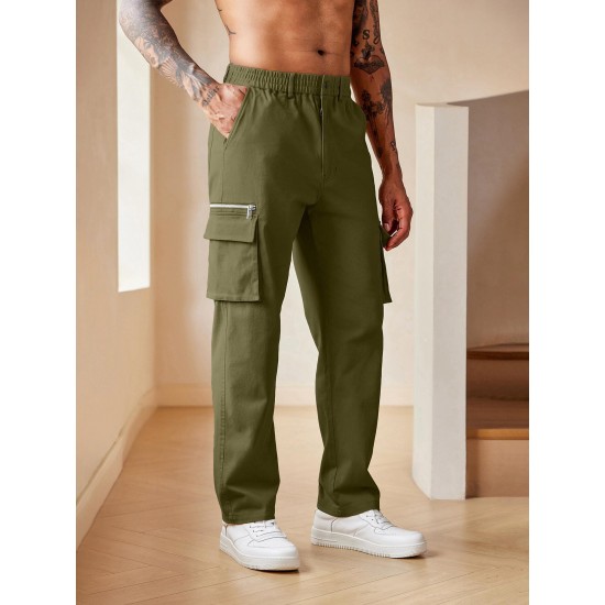Men's Casual Cargo Pants Relaxed Fit Elastic Waist Work Pant Athletic Jogger Sweatpants with Multi Pockets Men's Casual Cargo Pants Relaxed Fit Elastic Waist Work Pant Athletic Jogger Sweatpants with Multi Pockets