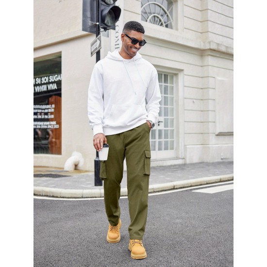 Men's Casual Cargo Pants Relaxed Fit Elastic Waist Work Pant Athletic Jogger Sweatpants with Multi Pockets Men's Casual Cargo Pants Relaxed Fit Elastic Waist Work Pant Athletic Jogger Sweatpants with Multi Pockets