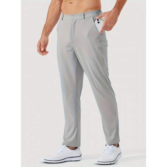 1pc ZUTY Men'S Golf Pants - Solid Color Nylon Sports Style, Skinny Fit, Medium Stretch with 5 Pockets, 4-Way Stretch Fabric, Regular Length, Casual Scene, Suitable for Fall/Winter, Ideal for Golf, Workout, and Athletic Activities 1pc ZUTY Men'S Golf Pants - Solid Color Nylon Sports Style, Skinny Fit, Medium Stretch with 5 Pockets, 4-Way Stretch Fabric, Regular Length, Casual Scene, Suitable for Fall/Winter, Ideal for Golf, Workout, and Athletic Activities