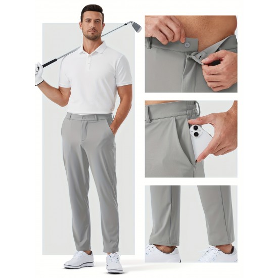 1pc ZUTY Men'S Golf Pants - Solid Color Nylon Sports Style, Skinny Fit, Medium Stretch with 5 Pockets, 4-Way Stretch Fabric, Regular Length, Casual Scene, Suitable for Fall/Winter, Ideal for Golf, Workout, and Athletic Activities 1pc ZUTY Men'S Golf Pants - Solid Color Nylon Sports Style, Skinny Fit, Medium Stretch with 5 Pockets, 4-Way Stretch Fabric, Regular Length, Casual Scene, Suitable for Fall/Winter, Ideal for Golf, Workout, and Athletic Activities