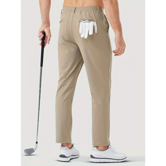 1pc ZUTY Men'S Golf Pants - Solid Color Nylon Sports Style, Skinny Fit, Medium Stretch with 5 Pockets, 4-Way Stretch Fabric, Regular Length, Casual Scene, Suitable for Fall/Winter, Ideal for Golf, Workout, and Athletic Activities 1pc ZUTY Men'S Golf Pants - Solid Color Nylon Sports Style, Skinny Fit, Medium Stretch with 5 Pockets, 4-Way Stretch Fabric, Regular Length, Casual Scene, Suitable for Fall/Winter, Ideal for Golf, Workout, and Athletic Activities