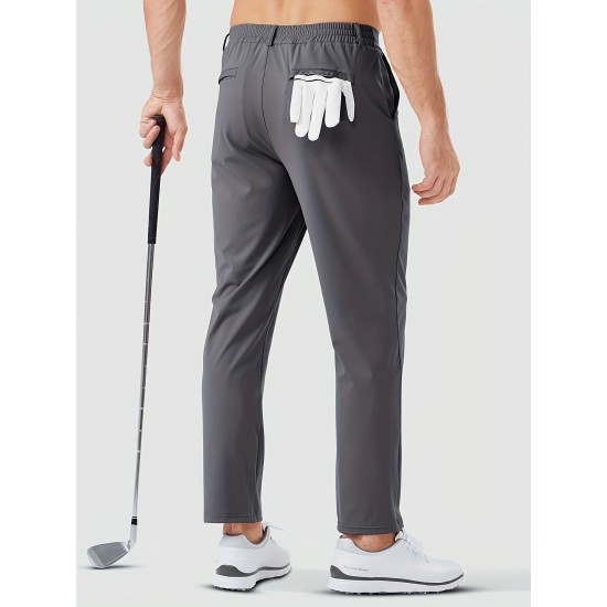 1pc ZUTY Men'S Golf Pants - Solid Color Nylon Sports Style, Skinny Fit, Medium Stretch with 5 Pockets, 4-Way Stretch Fabric, Regular Length, Casual Scene, Suitable for Fall/Winter, Ideal for Golf, Workout, and Athletic Activities 1pc ZUTY Men'S Golf Pants - Solid Color Nylon Sports Style, Skinny Fit, Medium Stretch with 5 Pockets, 4-Way Stretch Fabric, Regular Length, Casual Scene, Suitable for Fall/Winter, Ideal for Golf, Workout, and Athletic Activities