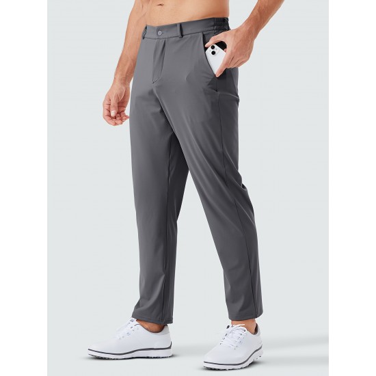 1pc ZUTY Men'S Golf Pants - Solid Color Nylon Sports Style, Skinny Fit, Medium Stretch with 5 Pockets, 4-Way Stretch Fabric, Regular Length, Casual Scene, Suitable for Fall/Winter, Ideal for Golf, Workout, and Athletic Activities 1pc ZUTY Men'S Golf Pants - Solid Color Nylon Sports Style, Skinny Fit, Medium Stretch with 5 Pockets, 4-Way Stretch Fabric, Regular Length, Casual Scene, Suitable for Fall/Winter, Ideal for Golf, Workout, and Athletic Activities