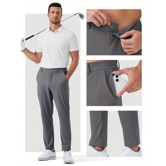 1pc ZUTY Men'S Golf Pants - Solid Color Nylon Sports Style, Skinny Fit, Medium Stretch with 5 Pockets, 4-Way Stretch Fabric, Regular Length, Casual Scene, Suitable for Fall/Winter, Ideal for Golf, Workout, and Athletic Activities 1pc ZUTY Men'S Golf Pants - Solid Color Nylon Sports Style, Skinny Fit, Medium Stretch with 5 Pockets, 4-Way Stretch Fabric, Regular Length, Casual Scene, Suitable for Fall/Winter, Ideal for Golf, Workout, and Athletic Activities