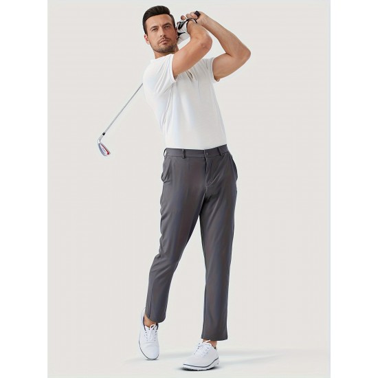 1pc ZUTY Men'S Golf Pants - Solid Color Nylon Sports Style, Skinny Fit, Medium Stretch with 5 Pockets, 4-Way Stretch Fabric, Regular Length, Casual Scene, Suitable for Fall/Winter, Ideal for Golf, Workout, and Athletic Activities 1pc ZUTY Men'S Golf Pants - Solid Color Nylon Sports Style, Skinny Fit, Medium Stretch with 5 Pockets, 4-Way Stretch Fabric, Regular Length, Casual Scene, Suitable for Fall/Winter, Ideal for Golf, Workout, and Athletic Activities
