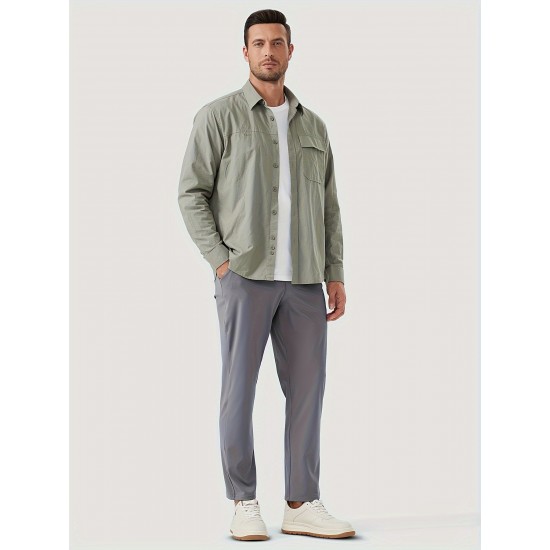 1pc ZUTY Men'S Golf Pants - Solid Color Nylon Sports Style, Skinny Fit, Medium Stretch with 5 Pockets, 4-Way Stretch Fabric, Regular Length, Casual Scene, Suitable for Fall/Winter, Ideal for Golf, Workout, and Athletic Activities 1pc ZUTY Men'S Golf Pants - Solid Color Nylon Sports Style, Skinny Fit, Medium Stretch with 5 Pockets, 4-Way Stretch Fabric, Regular Length, Casual Scene, Suitable for Fall/Winter, Ideal for Golf, Workout, and Athletic Activities