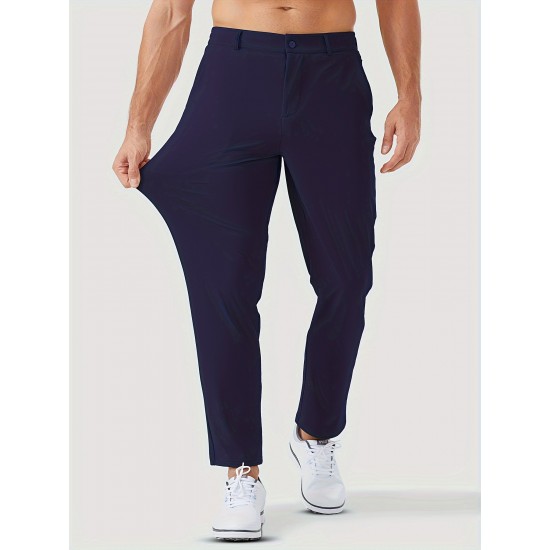 1pc ZUTY Men'S Golf Pants - Solid Color Nylon Sports Style, Skinny Fit, Medium Stretch with 5 Pockets, 4-Way Stretch Fabric, Regular Length, Casual Scene, Suitable for Fall/Winter, Ideal for Golf, Workout, and Athletic Activities 1pc ZUTY Men'S Golf Pants - Solid Color Nylon Sports Style, Skinny Fit, Medium Stretch with 5 Pockets, 4-Way Stretch Fabric, Regular Length, Casual Scene, Suitable for Fall/Winter, Ideal for Golf, Workout, and Athletic Activities