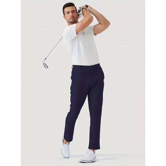 1pc ZUTY Men'S Golf Pants - Solid Color Nylon Sports Style, Skinny Fit, Medium Stretch with 5 Pockets, 4-Way Stretch Fabric, Regular Length, Casual Scene, Suitable for Fall/Winter, Ideal for Golf, Workout, and Athletic Activities 1pc ZUTY Men'S Golf Pants - Solid Color Nylon Sports Style, Skinny Fit, Medium Stretch with 5 Pockets, 4-Way Stretch Fabric, Regular Length, Casual Scene, Suitable for Fall/Winter, Ideal for Golf, Workout, and Athletic Activities