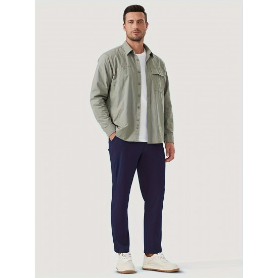 1pc ZUTY Men'S Golf Pants - Solid Color Nylon Sports Style, Skinny Fit, Medium Stretch with 5 Pockets, 4-Way Stretch Fabric, Regular Length, Casual Scene, Suitable for Fall/Winter, Ideal for Golf, Workout, and Athletic Activities 1pc ZUTY Men'S Golf Pants - Solid Color Nylon Sports Style, Skinny Fit, Medium Stretch with 5 Pockets, 4-Way Stretch Fabric, Regular Length, Casual Scene, Suitable for Fall/Winter, Ideal for Golf, Workout, and Athletic Activities