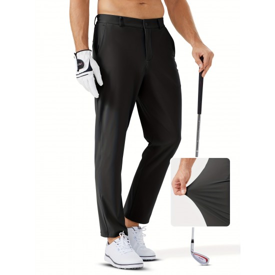 1pc ZUTY Men'S Golf Pants - Solid Color Nylon Sports Style, Skinny Fit, Medium Stretch with 5 Pockets, 4-Way Stretch Fabric, Regular Length, Casual Scene, Suitable for Fall/Winter, Ideal for Golf, Workout, and Athletic Activities 1pc ZUTY Men'S Golf Pants - Solid Color Nylon Sports Style, Skinny Fit, Medium Stretch with 5 Pockets, 4-Way Stretch Fabric, Regular Length, Casual Scene, Suitable for Fall/Winter, Ideal for Golf, Workout, and Athletic Activities