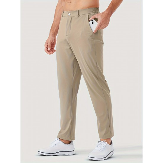 1pc ZUTY Men'S Golf Pants - Solid Color Nylon Sports Style, Skinny Fit, Medium Stretch with 5 Pockets, 4-Way Stretch Fabric, Regular Length, Casual Scene, Suitable for Fall/Winter, Ideal for Golf, Workout, and Athletic Activities 1pc ZUTY Men'S Golf Pants - Solid Color Nylon Sports Style, Skinny Fit, Medium Stretch with 5 Pockets, 4-Way Stretch Fabric, Regular Length, Casual Scene, Suitable for Fall/Winter, Ideal for Golf, Workout, and Athletic Activities