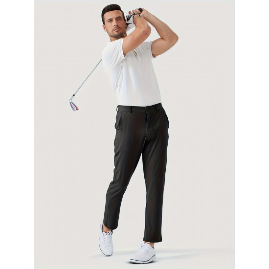 1pc ZUTY Men'S Golf Pants - Solid Color Nylon Sports Style, Skinny Fit, Medium Stretch with 5 Pockets, 4-Way Stretch Fabric, Regular Length, Casual Scene, Suitable for Fall/Winter, Ideal for Golf, Workout, and Athletic Activities 1pc ZUTY Men'S Golf Pants - Solid Color Nylon Sports Style, Skinny Fit, Medium Stretch with 5 Pockets, 4-Way Stretch Fabric, Regular Length, Casual Scene, Suitable for Fall/Winter, Ideal for Golf, Workout, and Athletic Activities